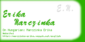 erika marczinka business card